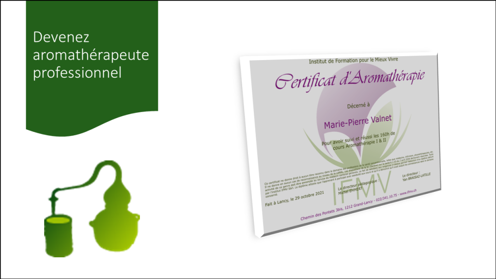 Formez vous en aromathérapie et obtenez un certificat reconnu